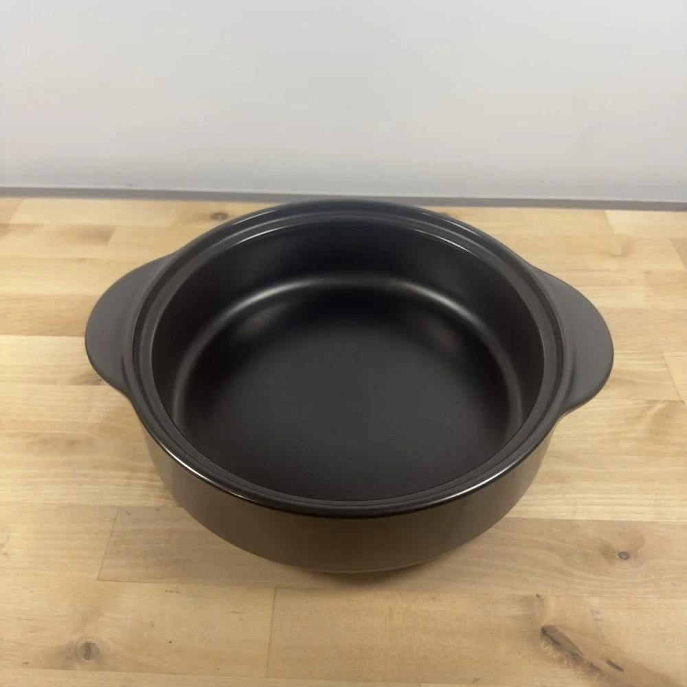 The Pampered Chef 2.5 Qt Black RockCrok Stoneware Pot REPLACEMENT No Lid